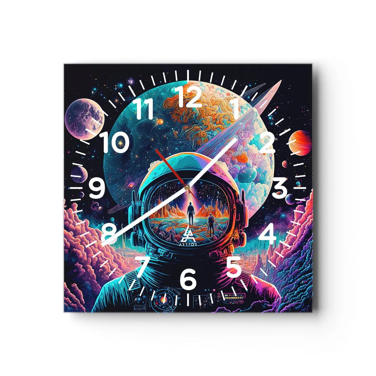 Orologio da parete - Orologio in Vetro - I filosofi non l'avevano pensato - 40x40 cm