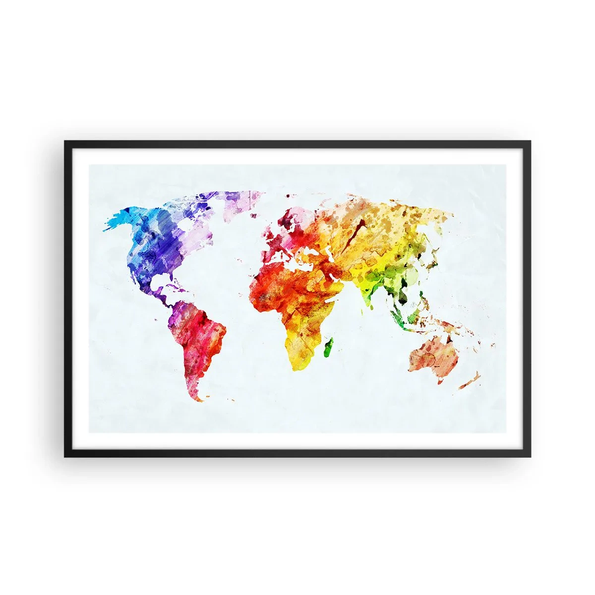 Poster in cornice nera - Tutti i colori del mondo - 91x61 cm
