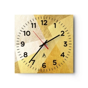 Orologio da parete - Orologio in Vetro - La pace della geometria - 40x40 cm
