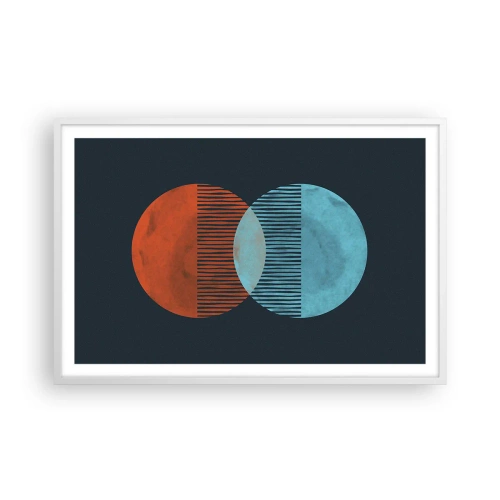 Poster in cornice bianca - Fantasia astronomica - 91x61 cm