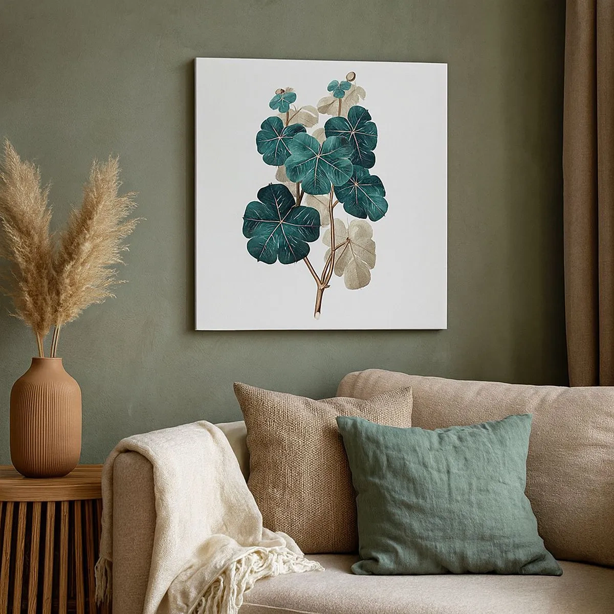 Quadro su tela - Stampe su Tela - Dal vecchio erbario - 30x30 cm