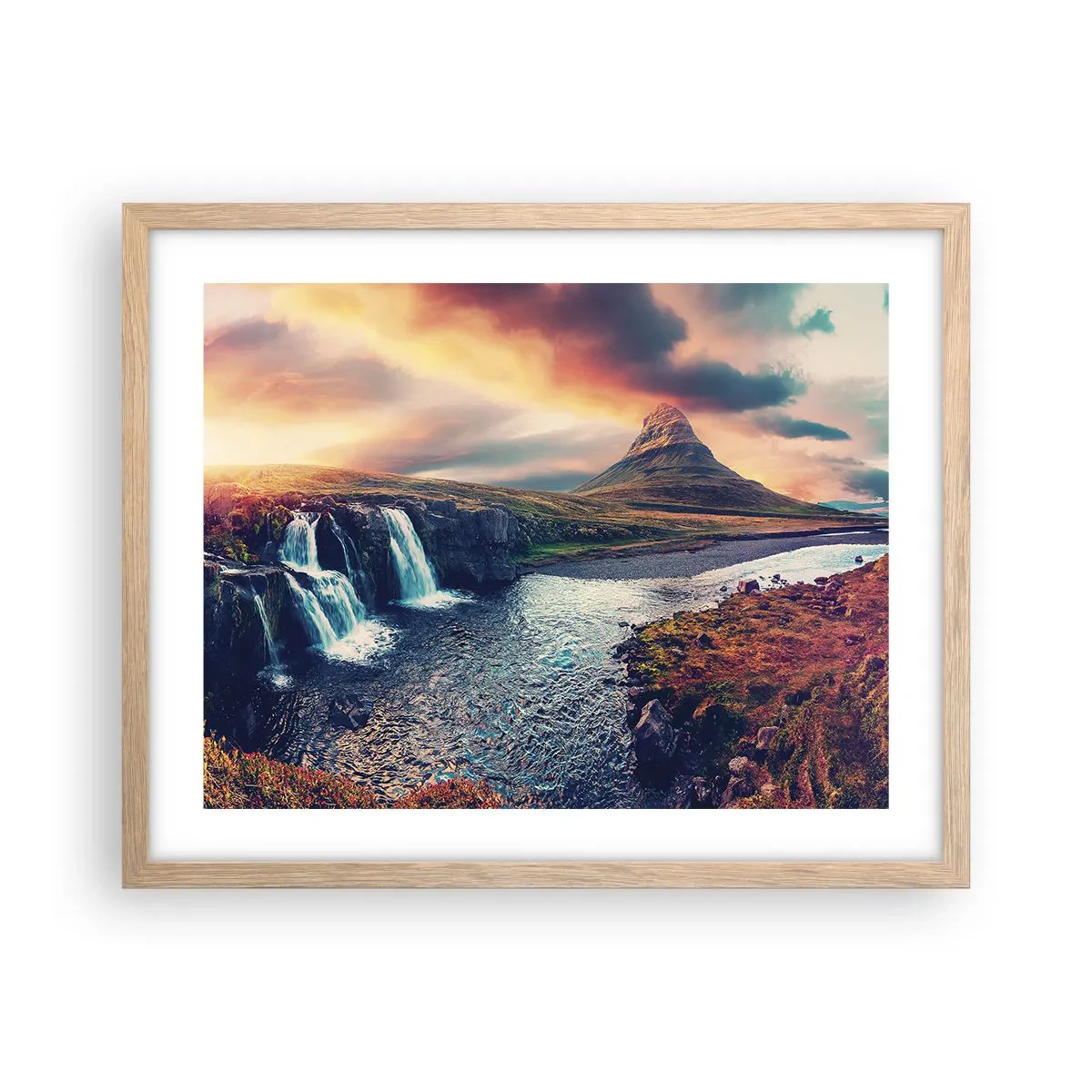 Poster in cornice rovere chiaro - Nella maestà della natura - 50x40 cm