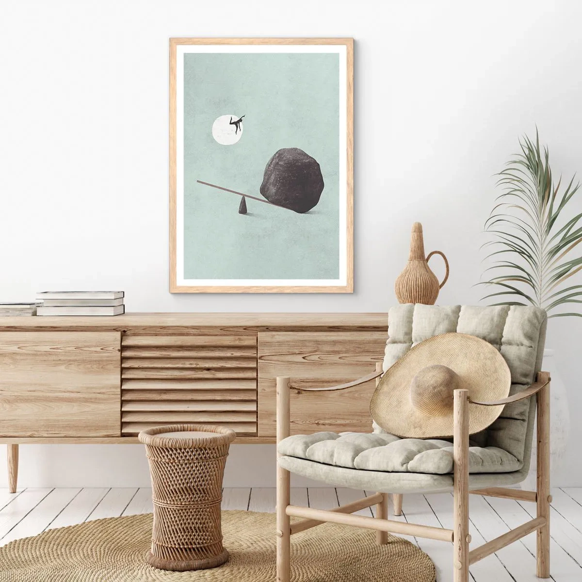 Poster in cornice rovere chiaro - Sogno adempiuto - 40x50 cm
