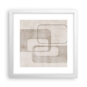 Poster in cornice bianca - Giunti geometrici - 30x30 cm