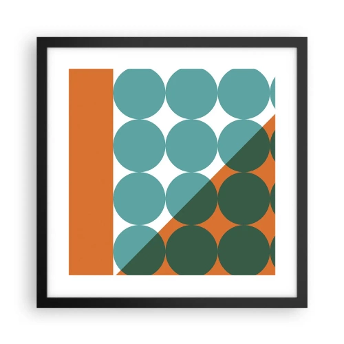 Poster in cornice nera - In alto obliquo - 40x40 cm