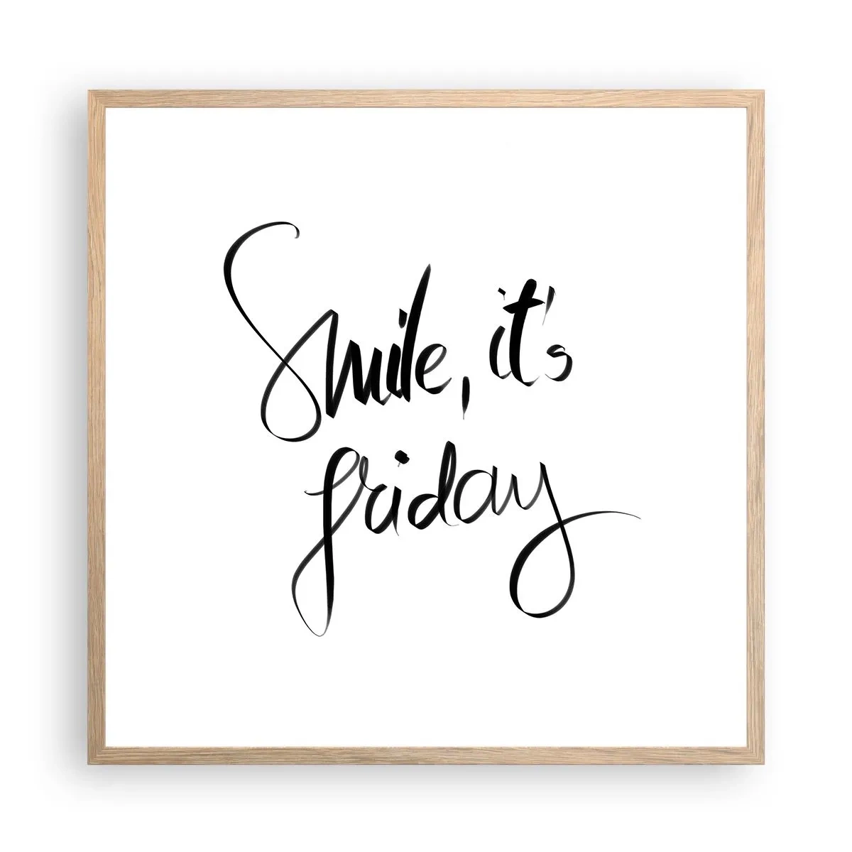 Poster in cornice rovere chiaro - Vera gioia - 60x60 cm