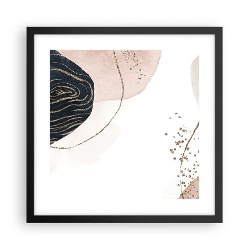 Poster in cornice nera - Tutto scorre - 40x40 cm