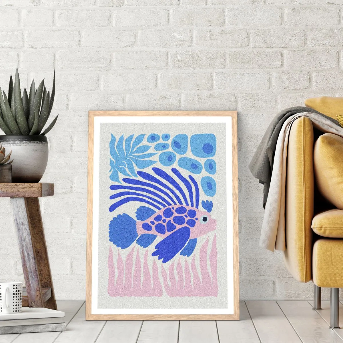 Poster in cornice rovere chiaro - Nel suo elemento - 70x100 cm