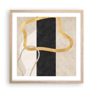 Poster in cornice rovere chiaro - Forme intrecciate - 50x50 cm