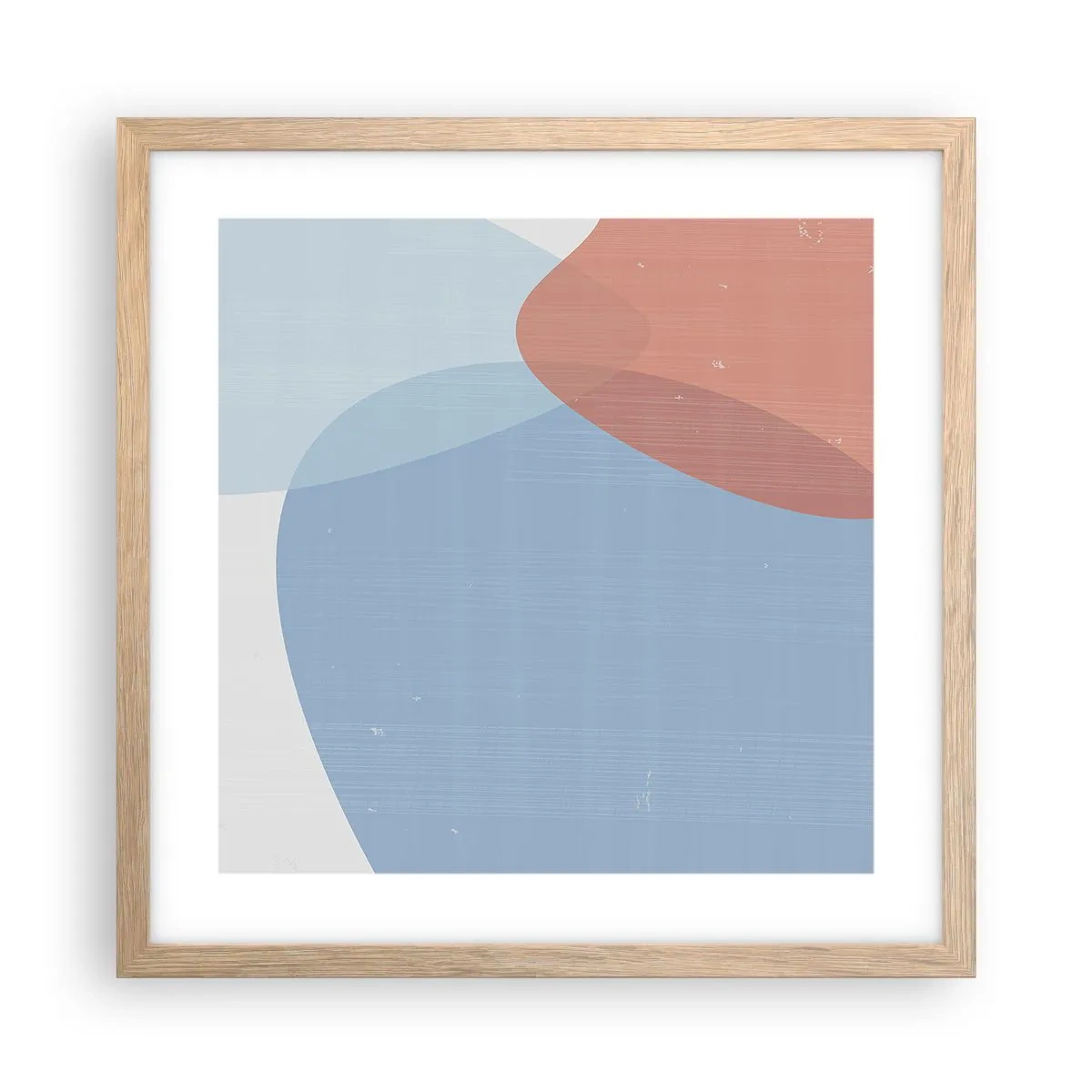 Poster in cornice rovere chiaro - Legami pastello - 40x40 cm