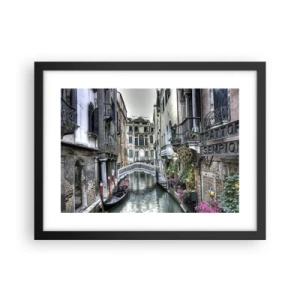 Poster in cornice nera - Da secoli in silenziosa riflessione - 40x30 cm