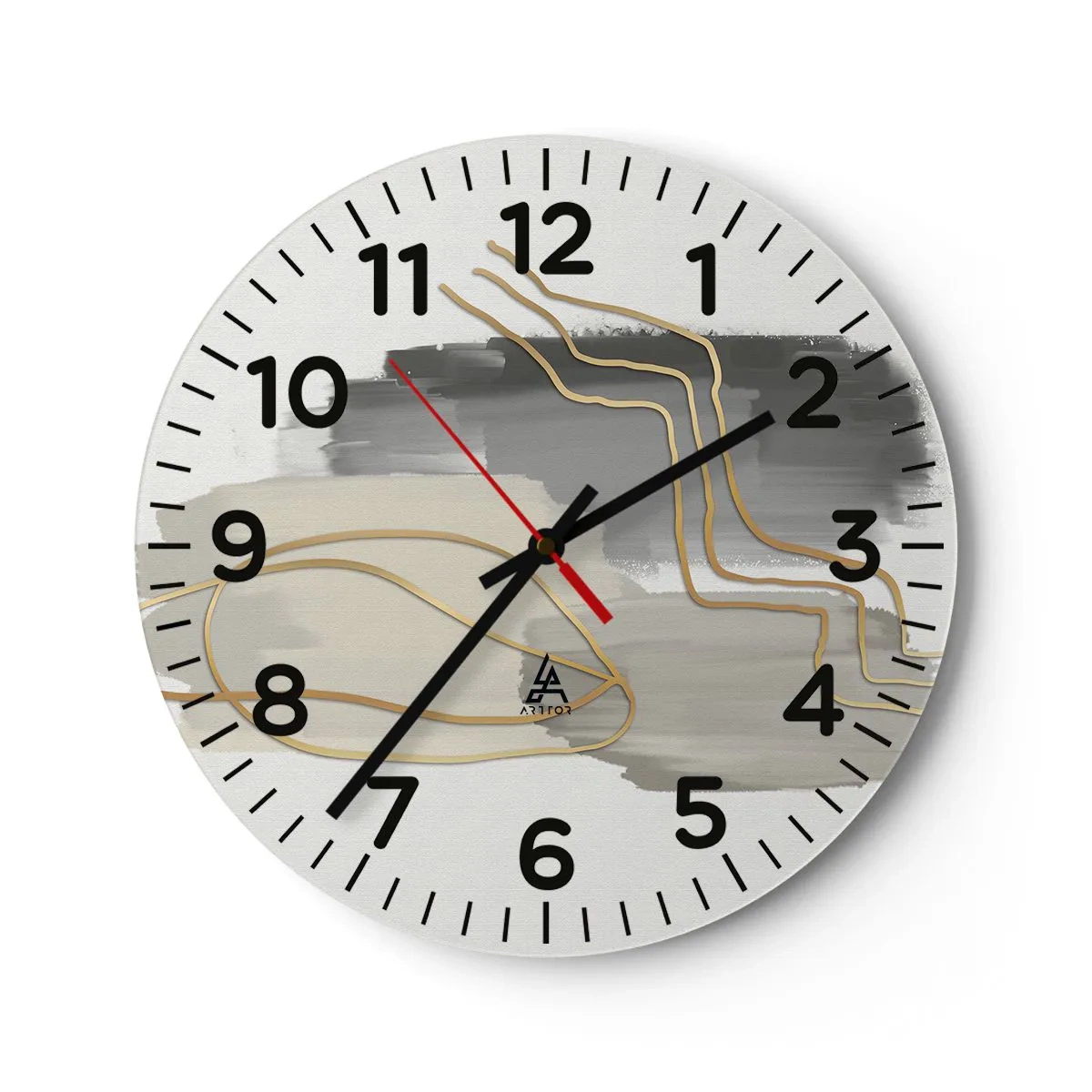 Orologio da parete - Orologio in Vetro - Durata e movimento - 40x40 cm