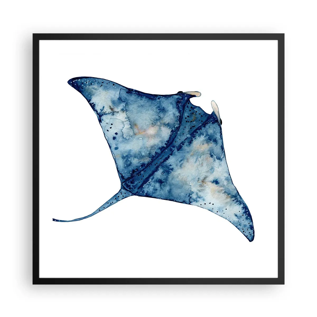 Poster in cornice nera - Vita nel blu - 60x60 cm