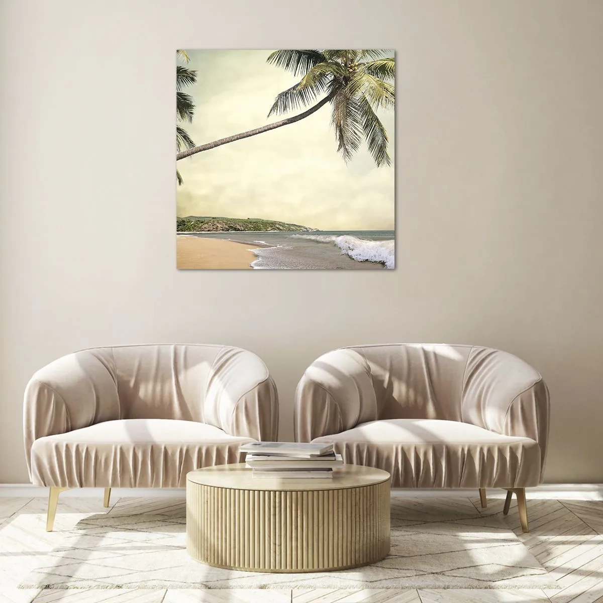 Quadro su vetro - Sogno tropicale - 30x30 cm