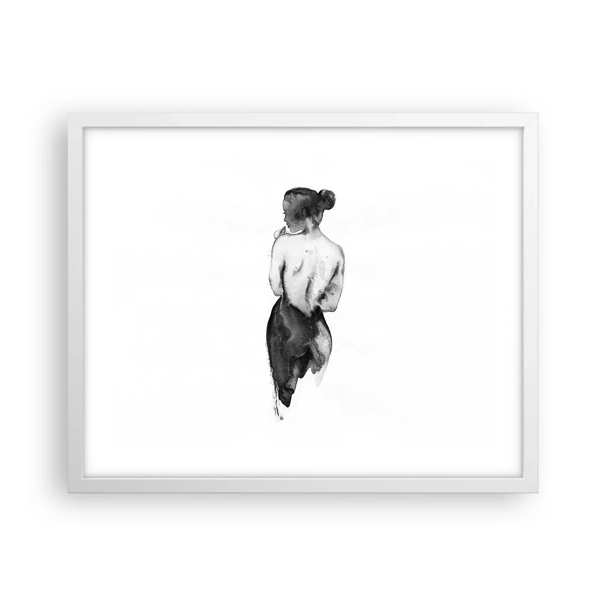 Poster in cornice bianca - Accanto a lei il mondo scompare - 50x40 cm