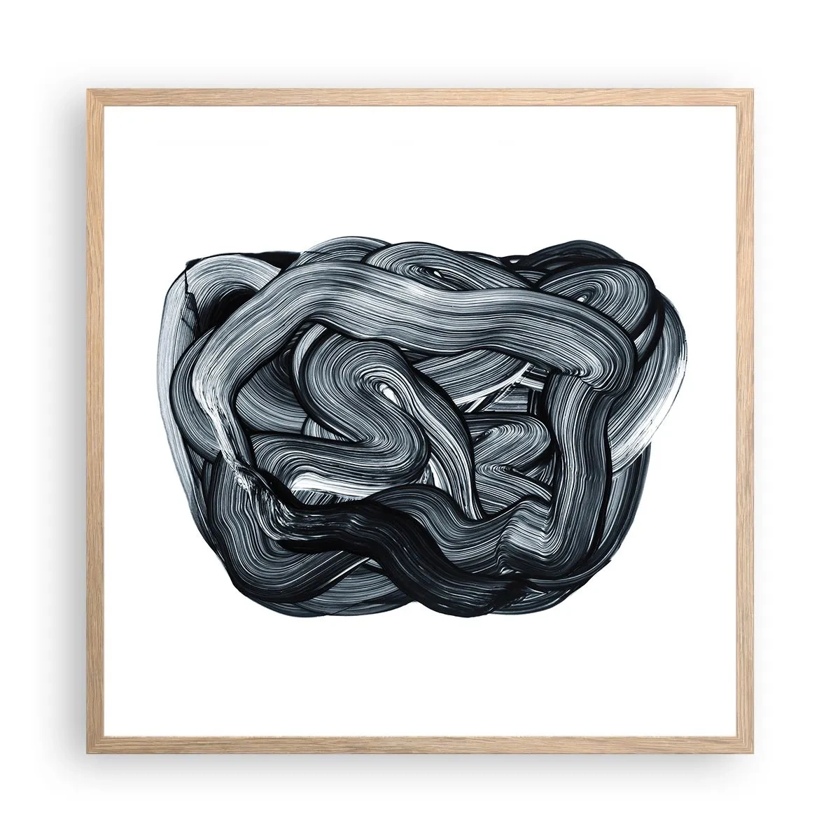Poster in cornice rovere chiaro - Non è così semplice - 60x60 cm