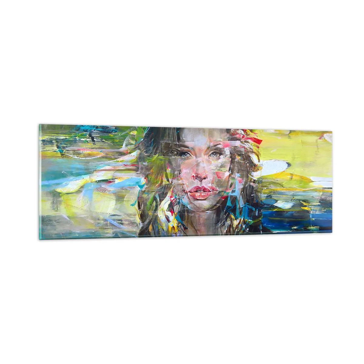 Quadro su vetro - Dietro una tenda di vento - 90x30 cm