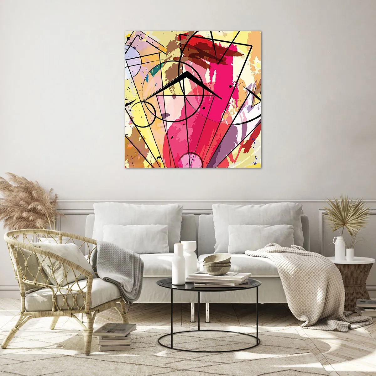 Quadro su vetro - Esplosione - 40x40 cm