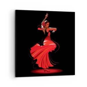 Quadro su tela - Stampe su Tela - Lo spirito focoso del flamenco - 60x60 cm