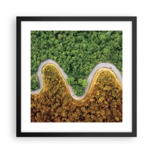 Poster in cornice nera - Confine e separazione - 40x40 cm