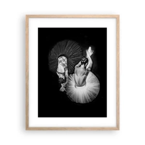 Poster in cornice rovere chiaro - Yin e yang -  equilibrio ideale - 40x50 cm