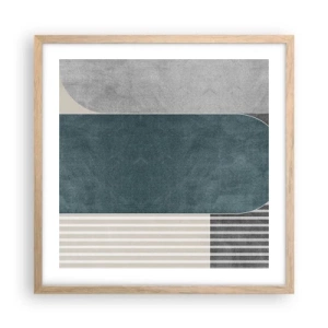 Poster in cornice rovere chiaro - Composizione orizzontale  - 50x50 cm