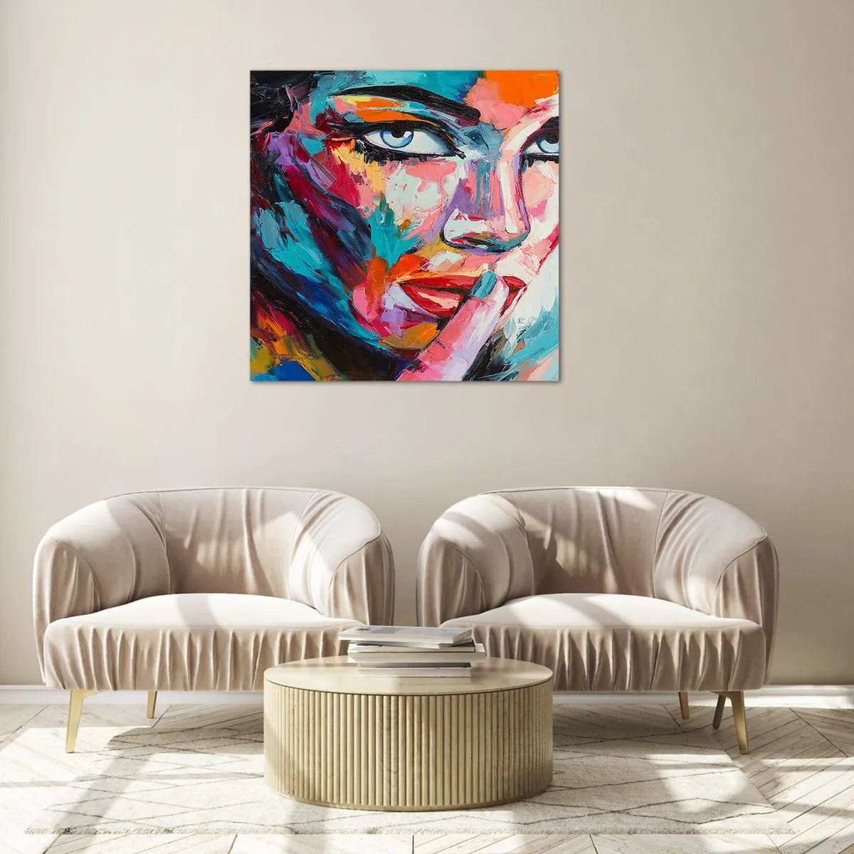 Quadro su vetro - Il nostro primo segreto - 40x40 cm