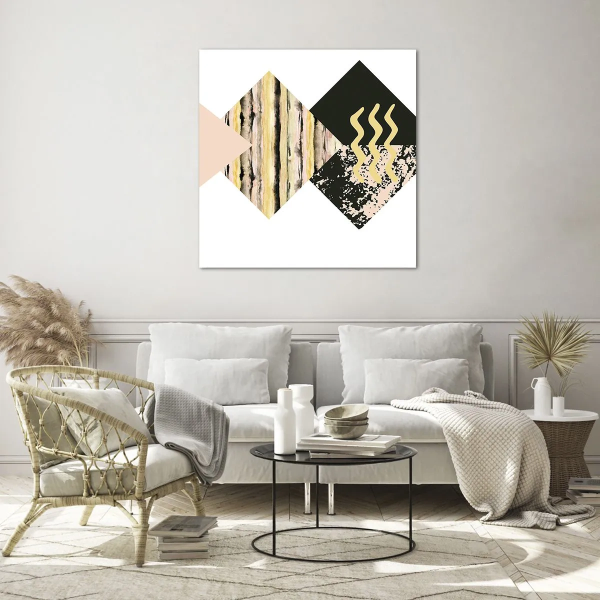 Quadro su vetro - Non è così facile - 70x70 cm