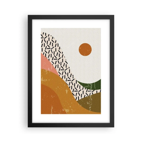 Poster in cornice nera - Astrazione solare - 30x40 cm