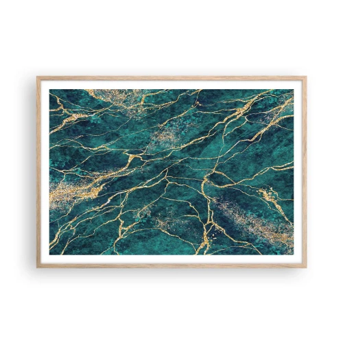 Poster in cornice rovere chiaro - La vena d'oro - 100x70 cm