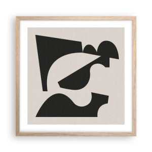 Poster in cornice rovere chiaro - Kit di montaggio - 50x50 cm