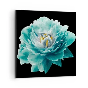 Quadro su tela - Stampe su Tela - Petali blu e oro - 60x60 cm