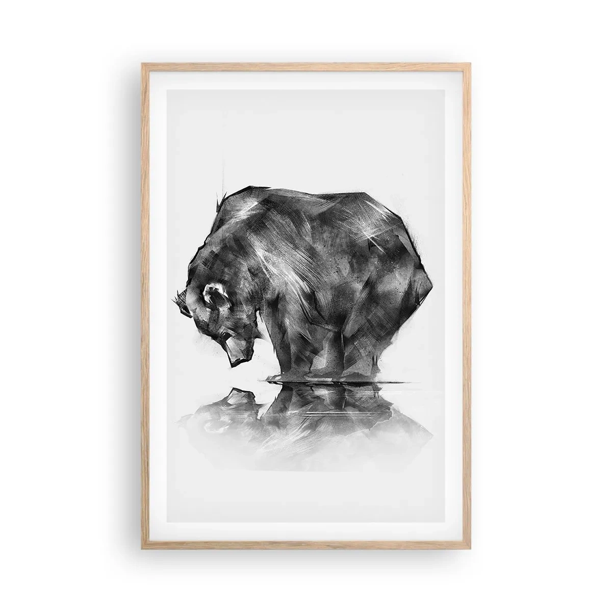 Poster in cornice rovere chiaro - Fa piacere vedere chi ci è caro - 61x91 cm