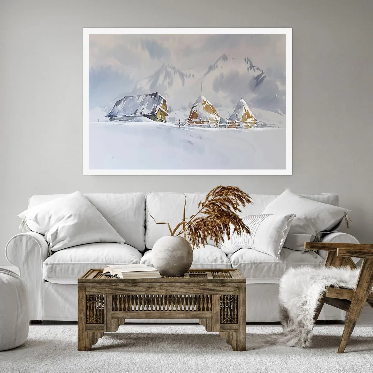 Poster - Nella valle innevata - 40x30 cm
