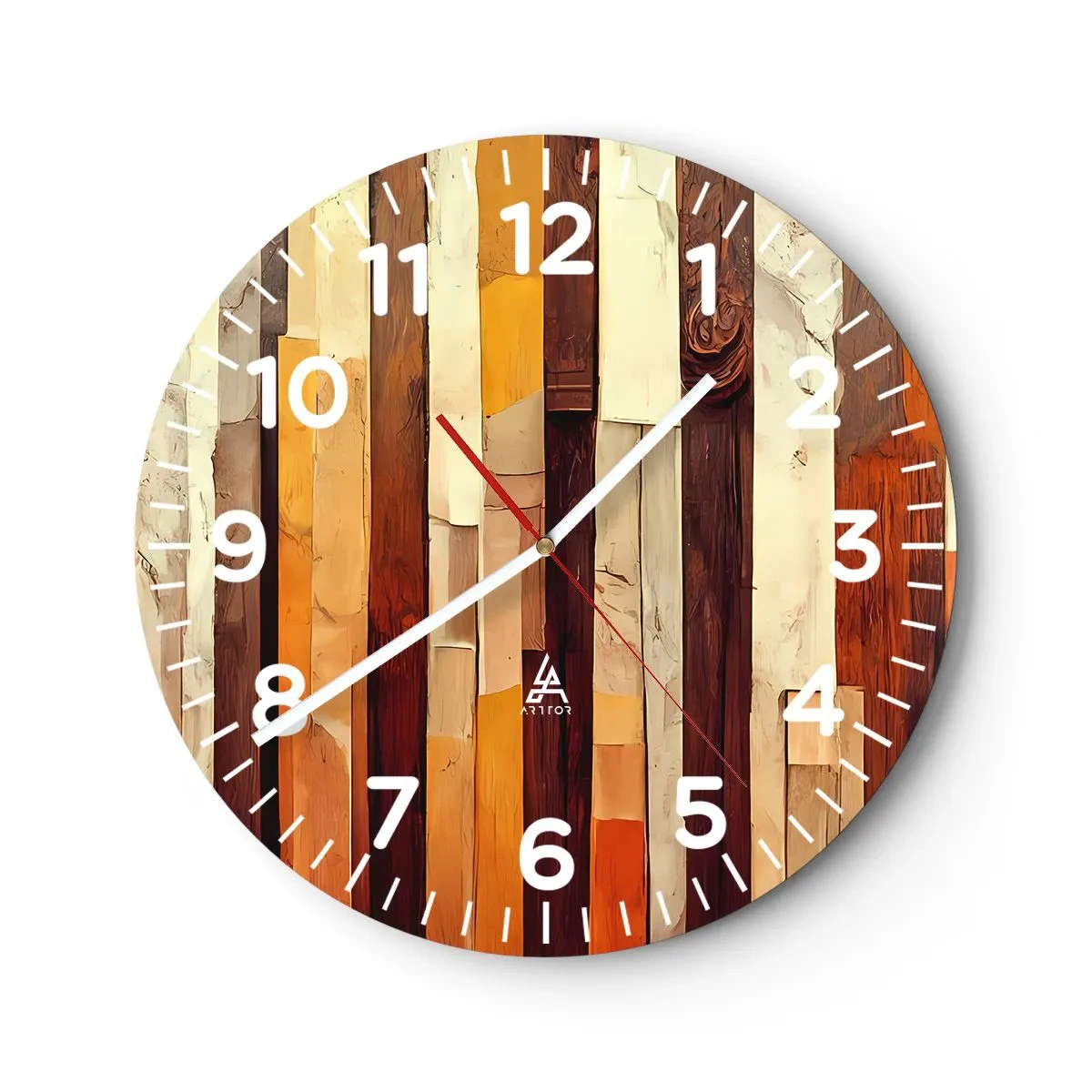 Orologio da parete - Orologio in Vetro - L'inno dei legni boschivi - 40x40 cm