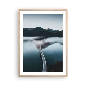 Poster in cornice rovere chiaro - Sull'acqua liscia come uno specchio - 50x70 cm