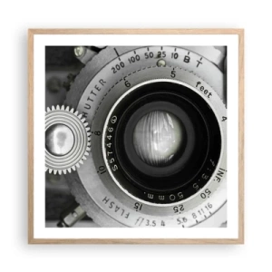 Poster in cornice rovere chiaro - Racconto su Hollywood - 60x60 cm