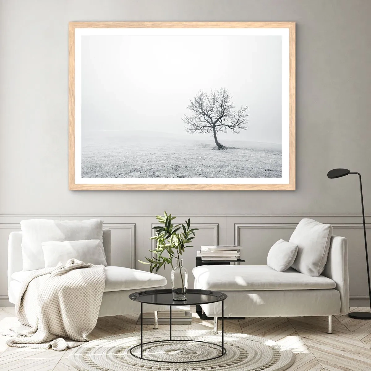 Poster in cornice rovere chiaro - Contro il nulla - 50x40 cm