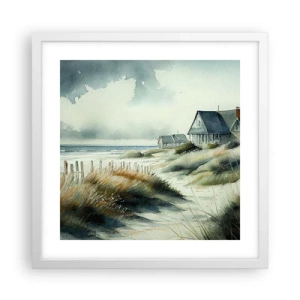 Poster in cornice bianca - Lontano dal caos - 40x40 cm