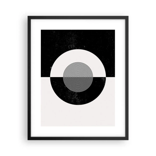 Poster in cornice nera - Armonia in bianco e nero - 40x50 cm
