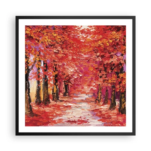 Poster in cornice nera - Impressione d'autunno - 60x60 cm