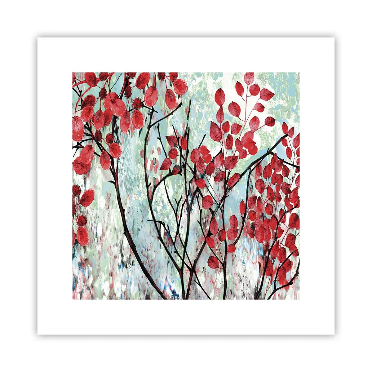 Poster - Albero in scarlatto - 30x30 cm