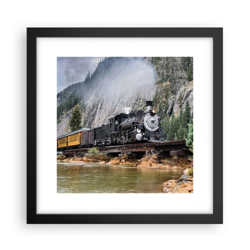 Poster in cornice nera - Dove andiamo? - 30x30 cm