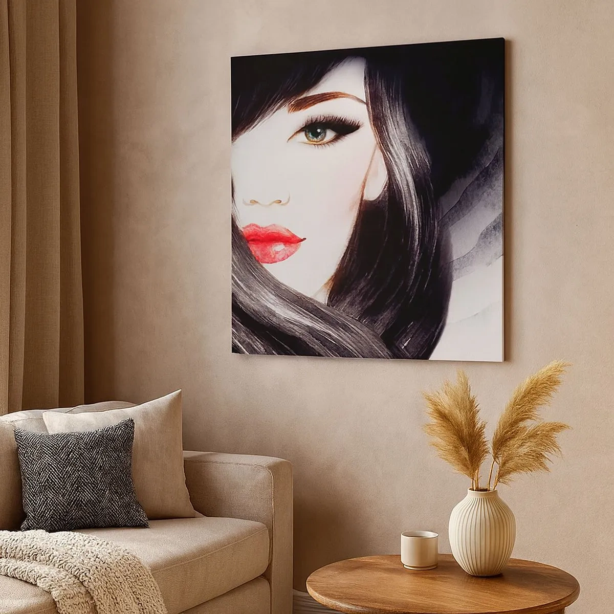 Quadro su tela - Stampe su Tela - Sguardo di zaffiro - 30x30 cm