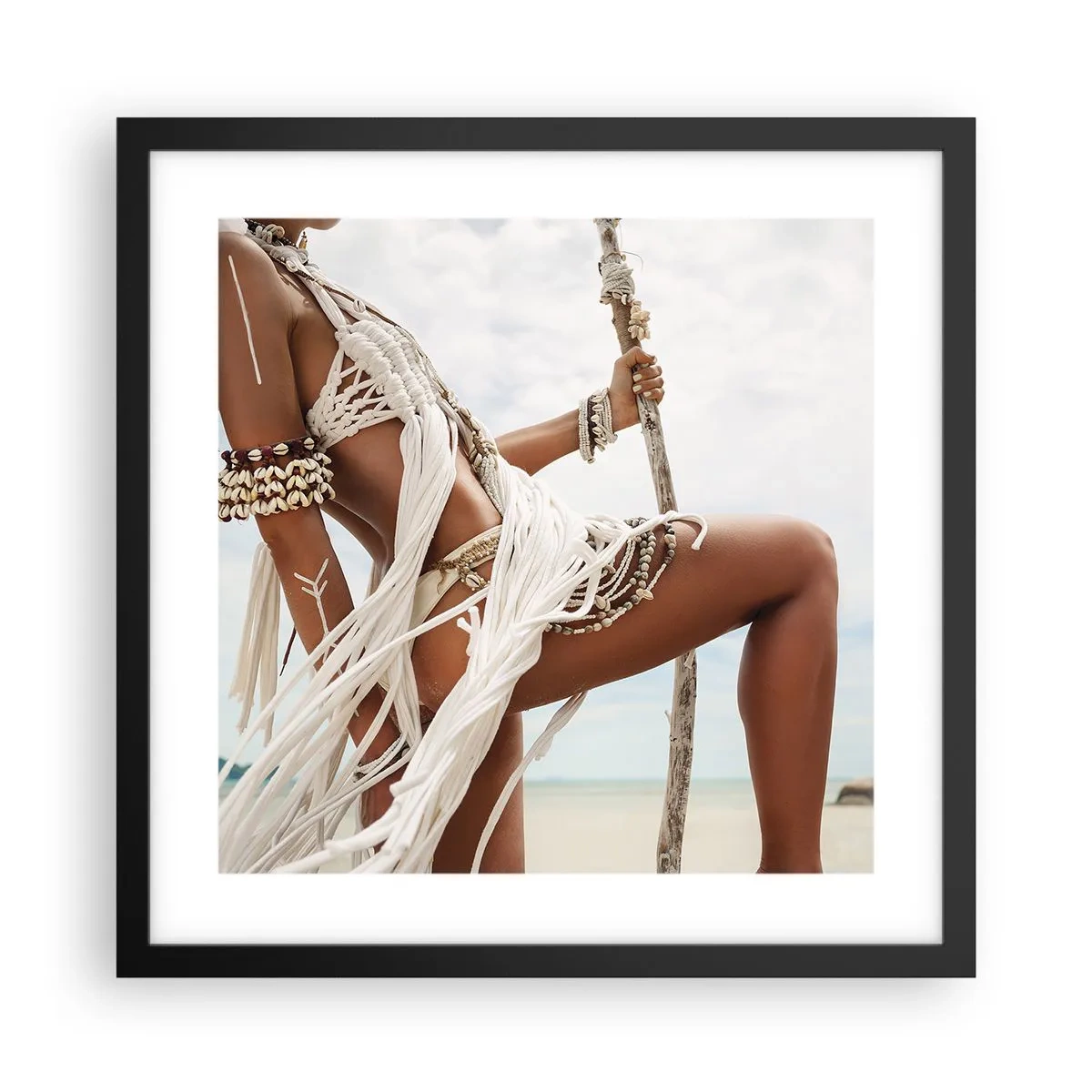 Poster in cornice nera - La sacerdotessa del sole - 40x40 cm