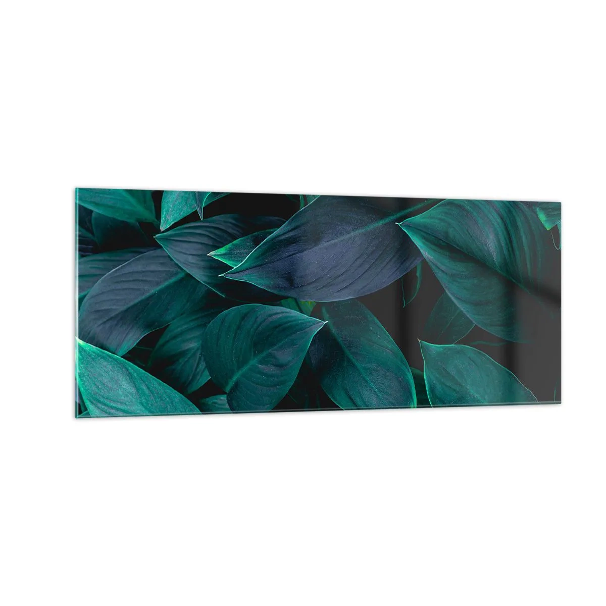 Quadro su vetro - Il verde puro - 100x40 cm