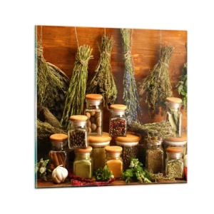 Quadro su vetro - Magie di cucina - 30x30 cm