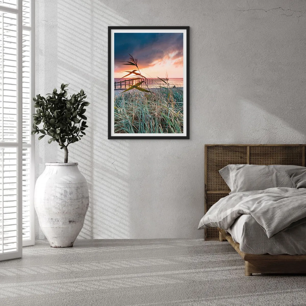 Poster in cornice nera - Non andrà via col vento - 61x91 cm