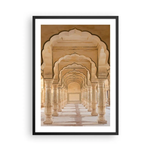 Poster in cornice nera - Simmetria orientale - 50x70cm - Nel palazzo del Maragià  - Decorazione murale moderna per soggiorno e camera da letto ARTTOR