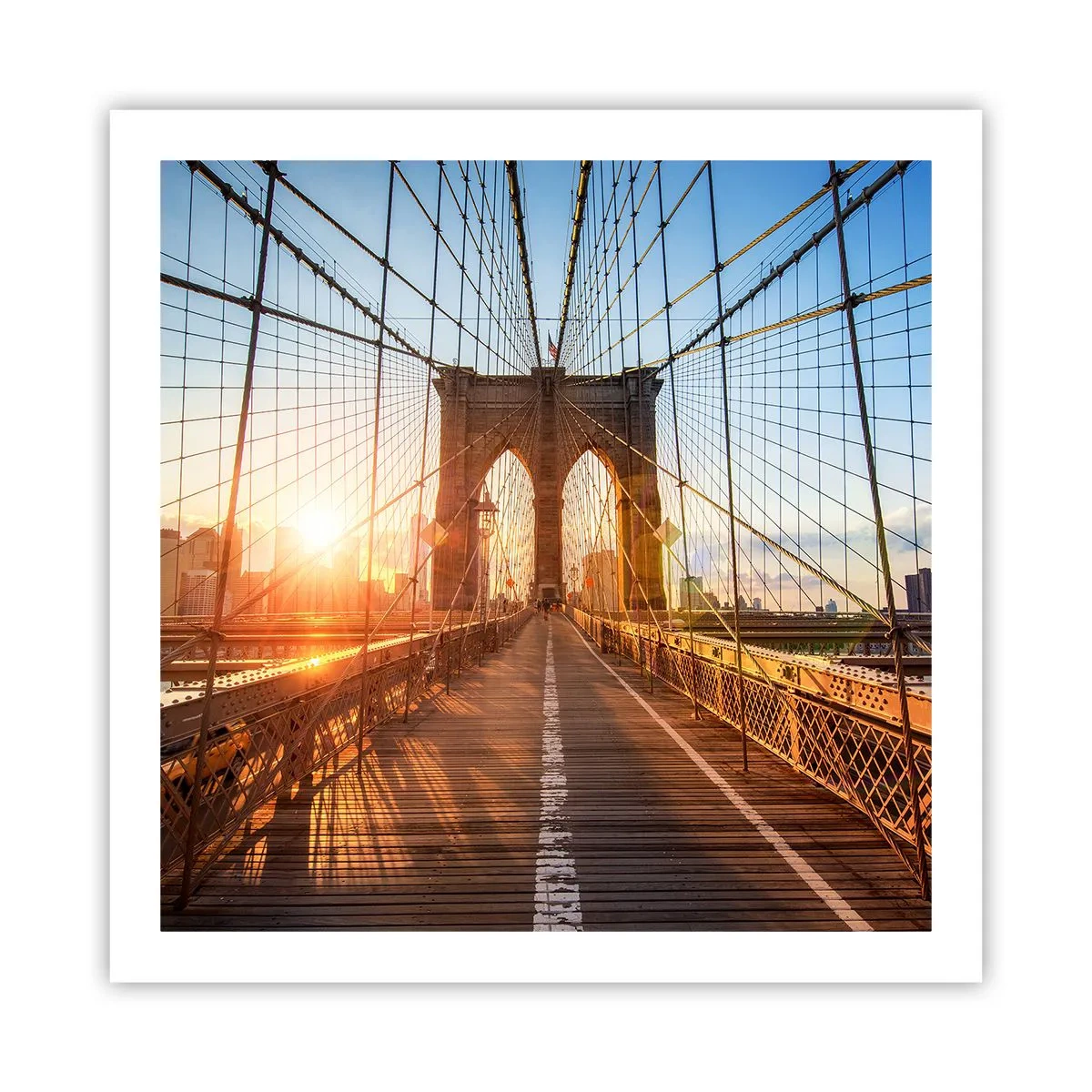 Poster - Sul ponte d'oro - 60x60 cm